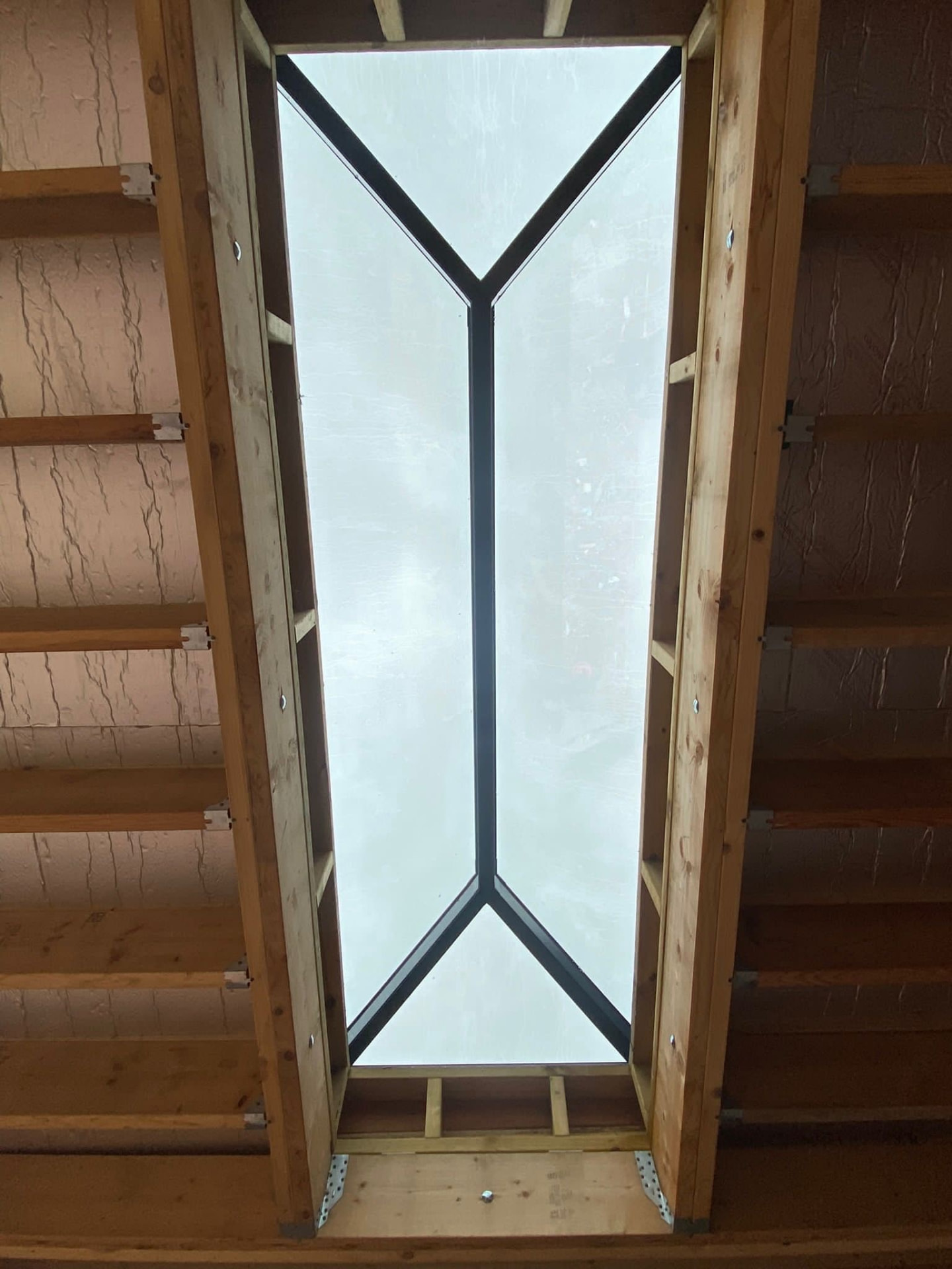 Interior view looking up through a Korniche roof lantern to the sky
