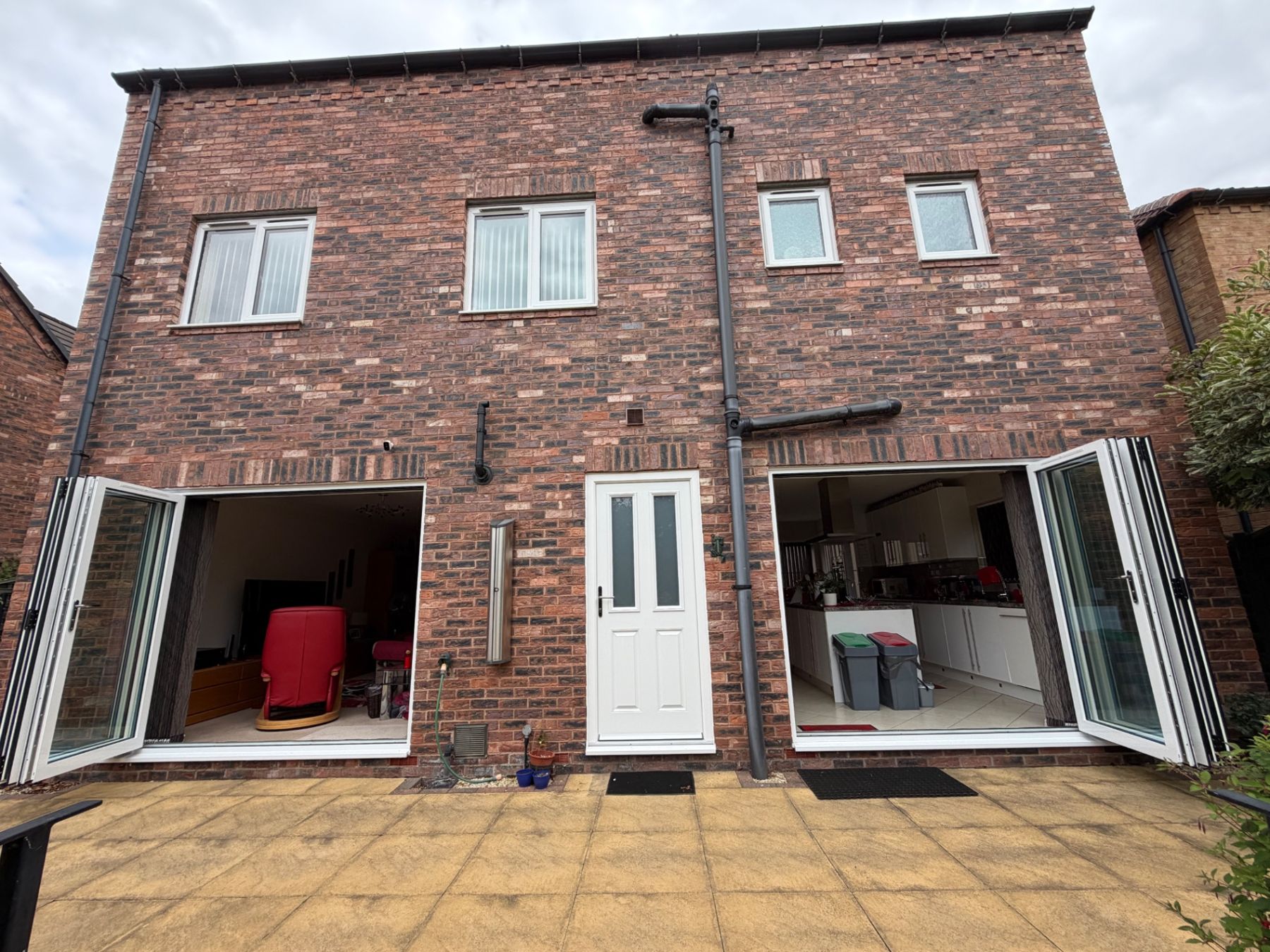 White aluminium bifold doors installed by WGS Glazing in Hull HU5